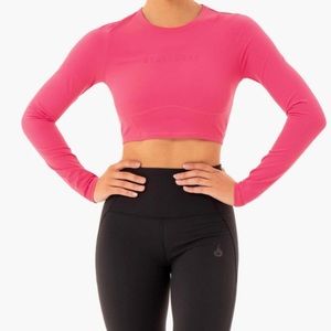 Ryderwear Pink Long Sleeve Seamless Top, Performance-Driven Activewear for Women